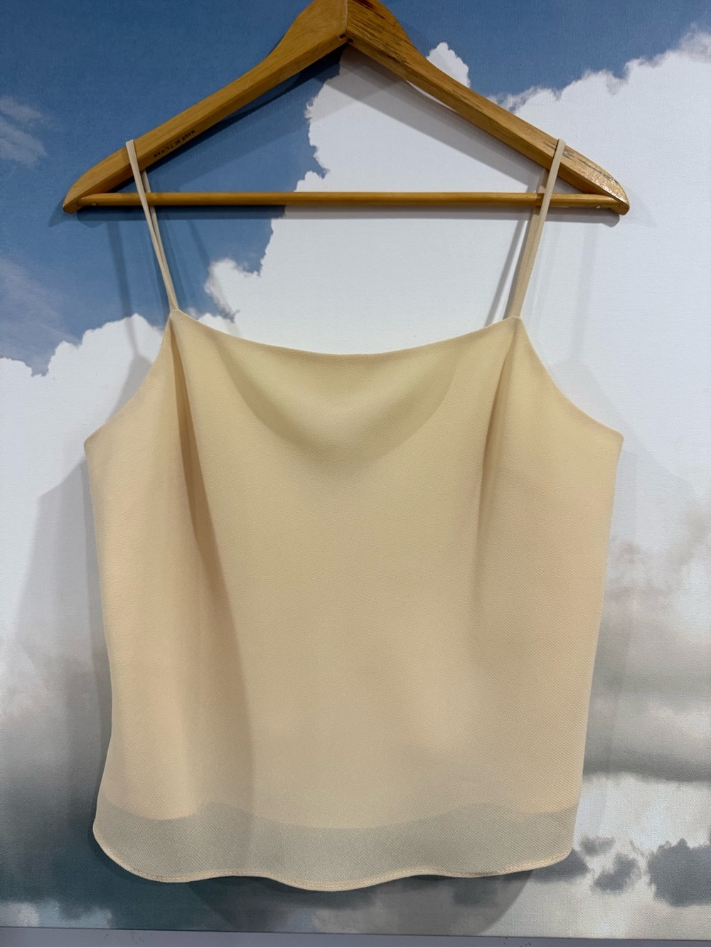 Vintage Butter Yellow Crop Tank Top Camisole Fits Modern Medium